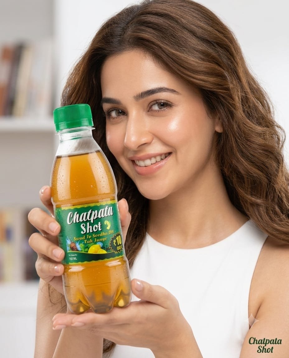 Model enjoying Bezore Chatpata Shot