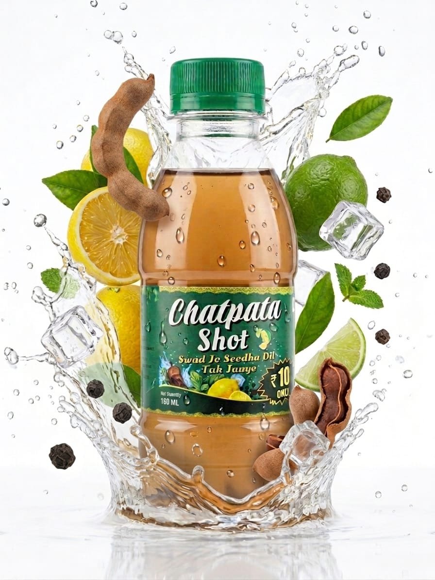 Bezore Chatpata Shot with fresh tamarind, lemon, lime and mint